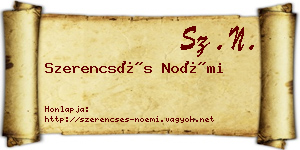 Szerencsés Noémi névjegykártya